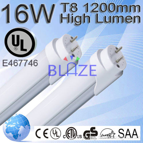 Super Brightness UL DLC Certified High Lumen T8 16W 4Ft LED Tube Lighting